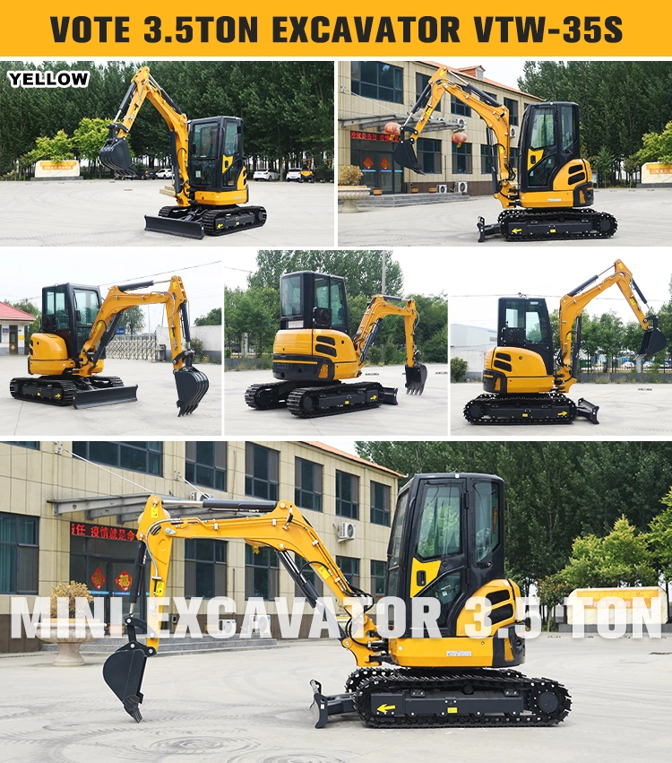 2.5 Ton 3.5 Ton Digger Micro Size Free Shipping Digger CE Mini Excavator for Salehigh Quality Excavators Machine Cheap 3 Ton Mini Amphibious 5ton Excavator